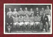 Blackpool FC 1953 Cup team promo card signed by Stanley Matthews and Mortensen