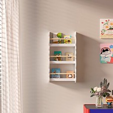 Wall Mounted Children Bookcase Kids Display Bookshelf Storage Unit Shelving Rack