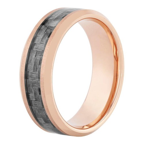 Men rose tone tungsten - rose-tone, w/