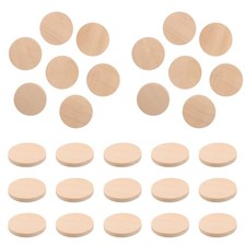100 Pcs Wood Round Discs