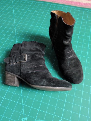 Clarks black suede - black,
