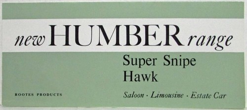 1960 humber super - humber, and