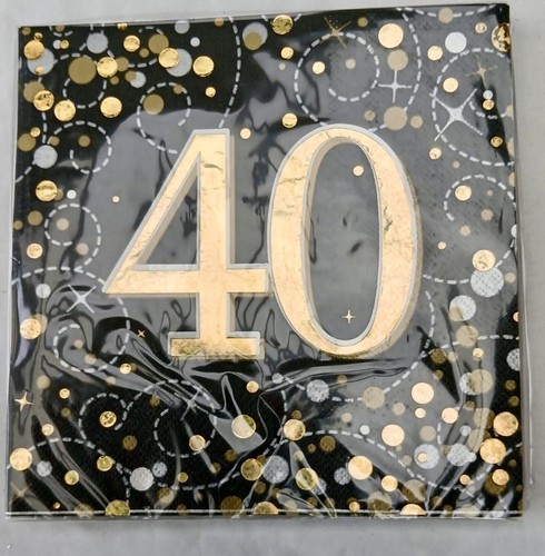 40th birthday party napkins - birthday,