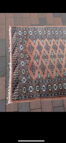 Handmade wool bokhara rug - wool,
