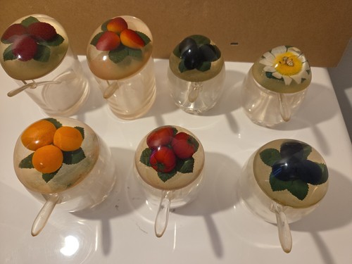 Vintage lucite fruit - lucite, jam
