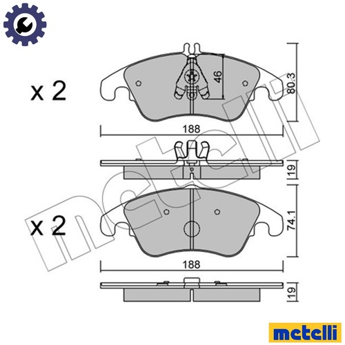Brake pad set - disc,