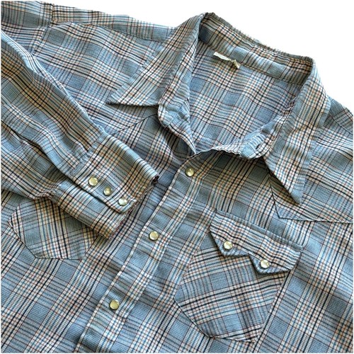 Vtg 70s western pearl snap - 70s,