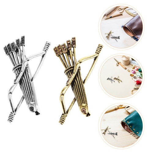 4pcs vintage alloy bow - alloy,