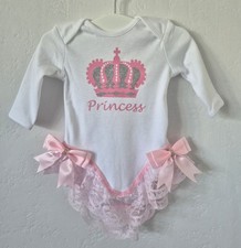 Romany Baby Princess Vest Size Newborn Frills Diamante Bling Bows