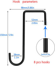 Lemiyoo 8 Pcs Garden Hooks,6