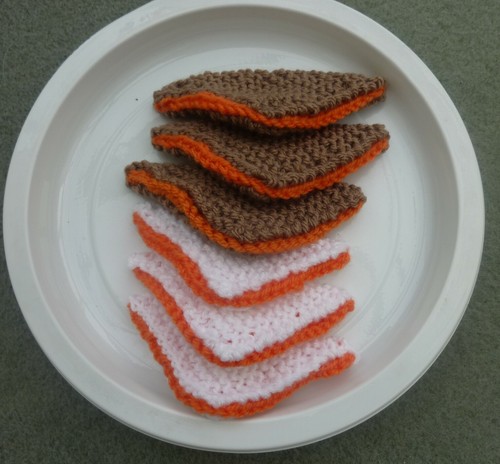 Hand knitted cheese - knitted,