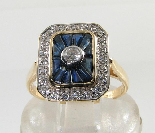 Large 9ct gold blue - 9k,
