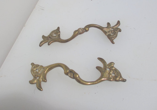 Vintage brass drawer - drawer, pulls