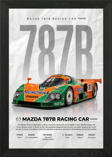 Sleek mazda 787b - sleek, car