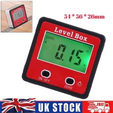 Digital Angle Gauge Level 0-360°(4 * 90°) Inclinometer Protractor Lcd Display UK