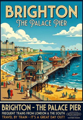 British travel poster print - british,