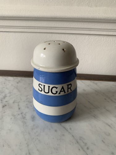Green cornishware sugar - t,