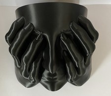 Women Head 3D Wall Vase Flower