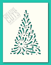 Christmas tree stencil star - tree,