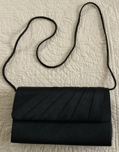 Womens black evening envelop - black,