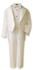New Boy Ivory Tail Tuxedo Suit Size From Baby to Teen