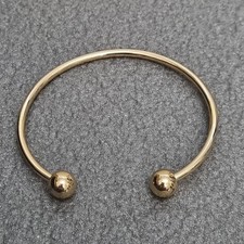 Mens Gold Plated Torque Bangle Stainless Steel Bracelet