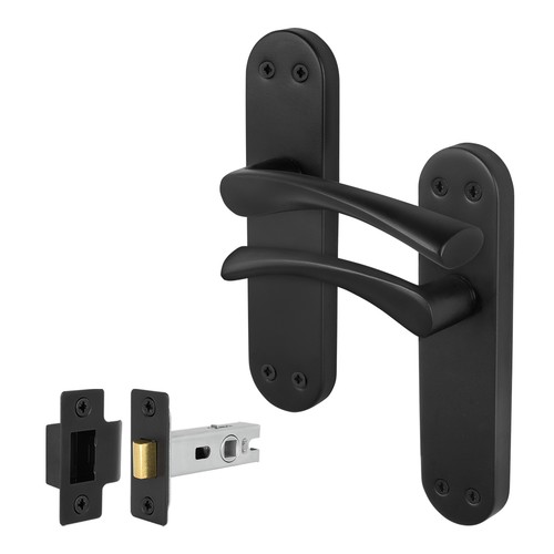 Black internal door handles - black,