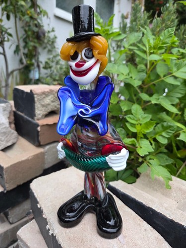 Vintage murano glass clown - vintage,