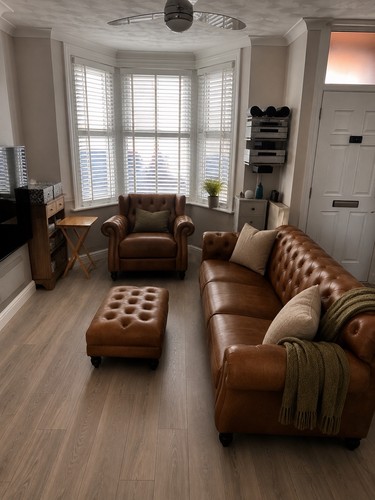 Sofa real leather seater - leather, 3-seater
