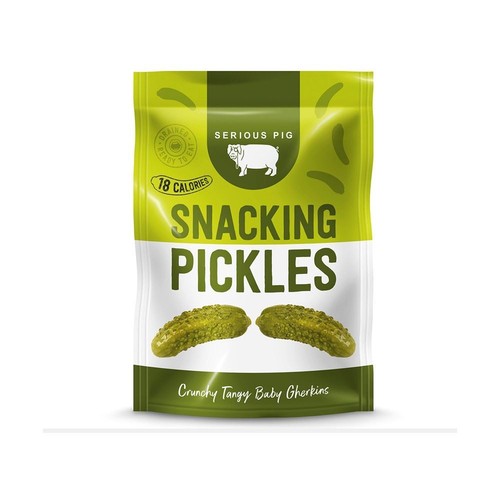Serious pig snacking pickles - pig,