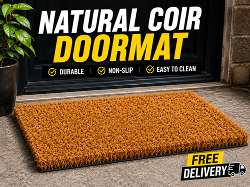 Natural coconut coir entrance - coconut,