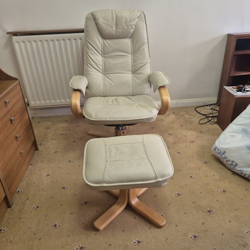 Somo leather swivel chair - leather,