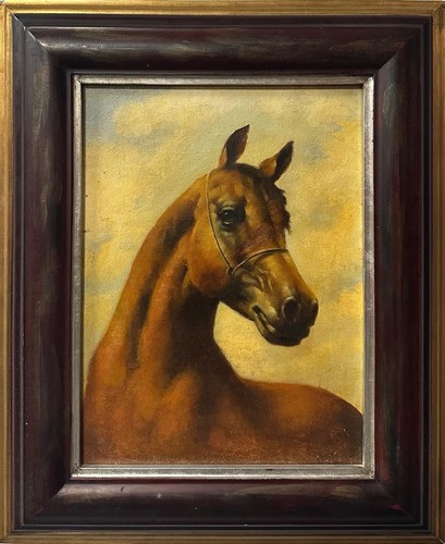 Vintage oil painting head - head, a