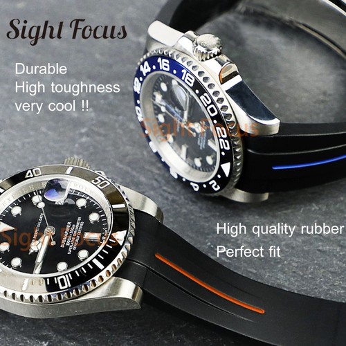 20mm rubber watch - strap, for