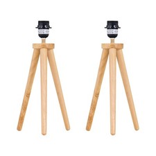 Set of 2 Light Oak Wooden