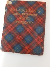 THE TARTAN READY RECKONER BY JOHN MC LAUCHLAN LTD 1950S SPORTS MEMORABILIA USED 