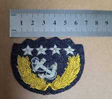 US Civil War Confederate Naval Admiral General Visor Cap Badge