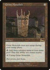 MTG - Grim Monolith , Urza's Legacy - NM- Condition