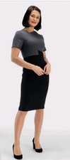 2x FLORENCE ROBY Black/ Grey Office Dresses Size 16