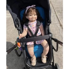 Artist Handmade 28" Reborn Baby Doll Realistic Rooted Hair Toddler Girl Toy Gift