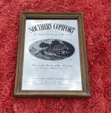 Vintage Advertising Mirror Southern Comfort Aspell Saggers