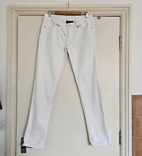 Armani Exchange White Side Zip Leg Jeans Size 6 UK 10