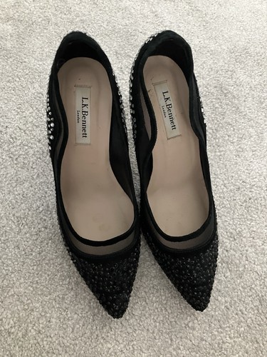 Bennett black court shoes - l,