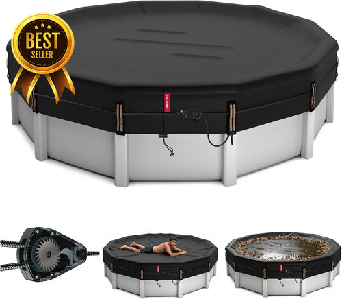 24ft winter pool cover above - winter,