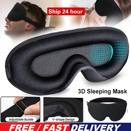 Sleeping eye mask blocking - sleeping,