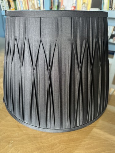 Black silk lined - silk,, lampshade