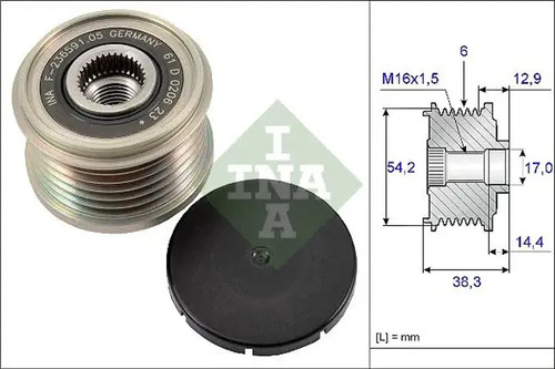 Alternator clutch pulley - , 535