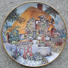 FRANKLIN MINT LTD EDITION COLLECTOR PLATE - LILLIPUT LANE WISHING WELL COTTAGE