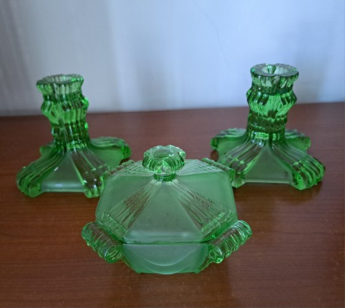 Vintage art deco green - vintage,