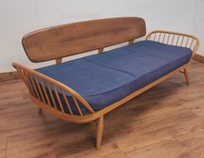Ercol Sofa Bed Studio Couch. Circa 1960's Elm Back Beech Frame Vintage retro MCM
